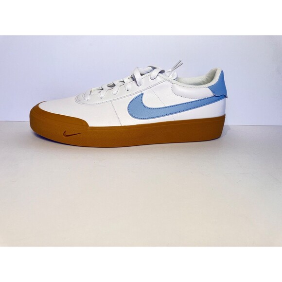 Nike Men\'s Court Shot Tennis Lifestyle Shoes White Gum Psychic Blue Size 10 NEW main image 4
